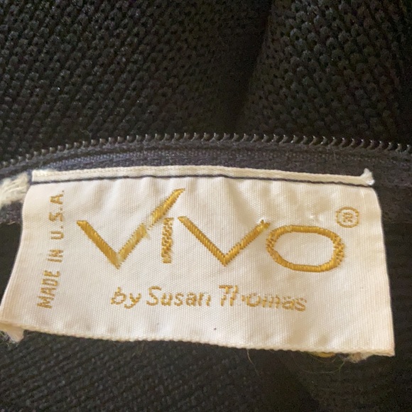 Vintage Vivo by Susan Thomas Sleeveless Black Metallic Silver Pullover Sweater - Picture 6 of 8